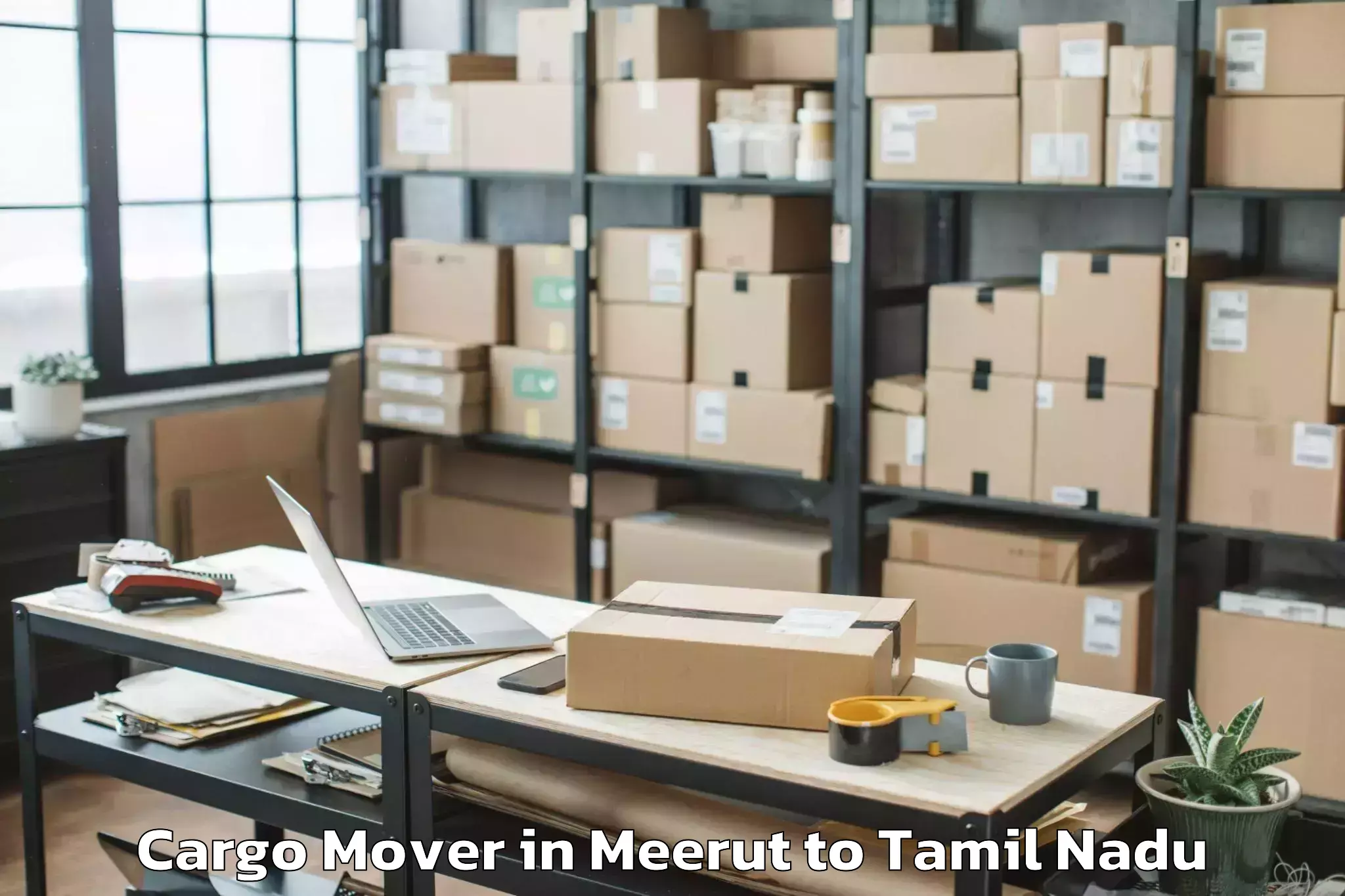 Leading Meerut to Manalurpettai Cargo Mover Provider